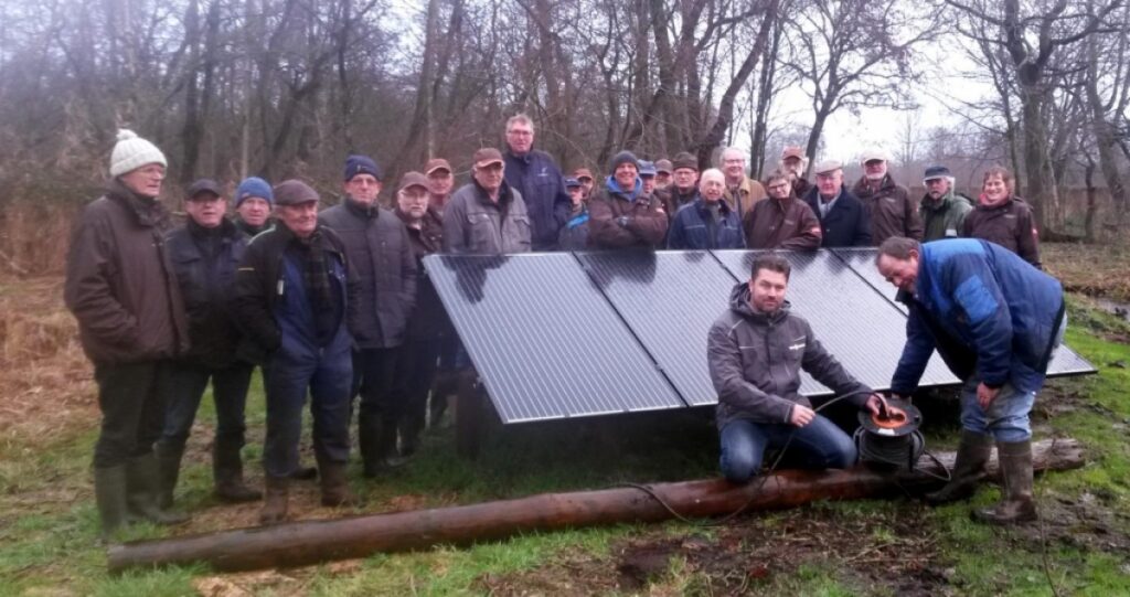 Zonnepanelen bij de Eendenkooi Kooi van Pen in Wetering